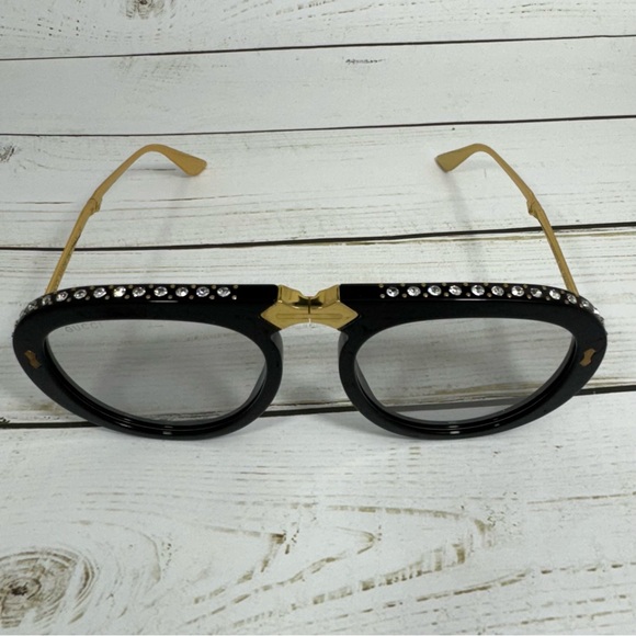 Gucci Foldable Aviator Sunglasses in Black/Clear LensAuthentic GG0307S - Picture 3 of 9